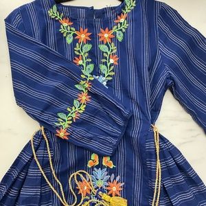 Little blue boho dress